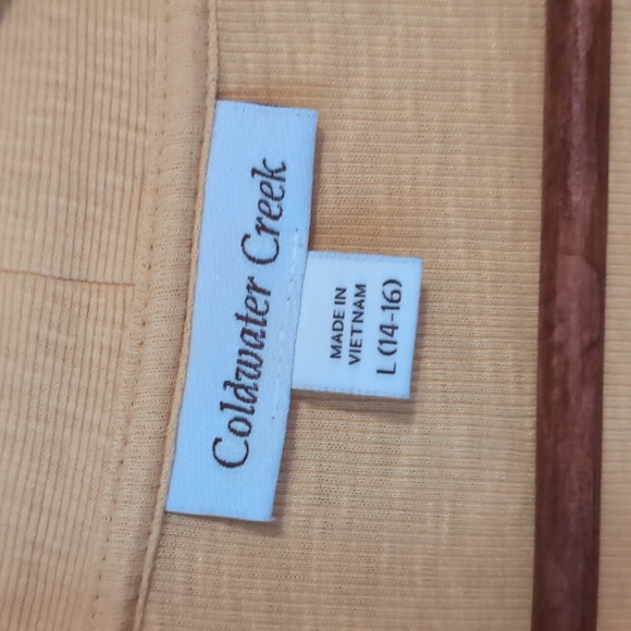 Coldwater Creek Yellow Cardigan size Large - Picture 2 of 2